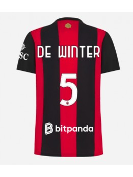 AC Milan Koni De Winter #5 Replika Hemmakläder Dam 2026-27 Kortärmad AC Milan Koni De Winter #5 Replika Hemmakläder Dam 2026-27 Kortärmad
